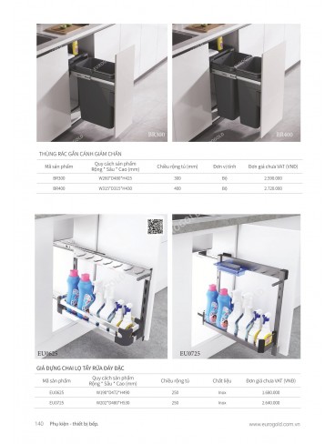 CATALOGUE PHỤ KIỆN BẾP EUROGOLD 2024