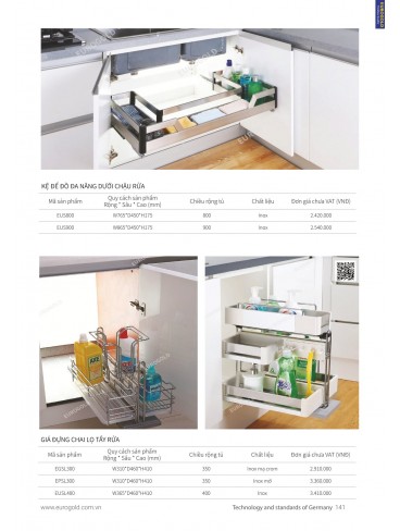 CATALOGUE PHỤ KIỆN BẾP EUROGOLD 2024