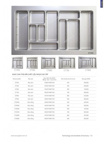 CATALOGUE PHỤ KIỆN BẾP EUROGOLD 2024