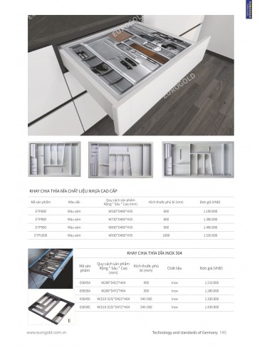 CATALOGUE PHỤ KIỆN BẾP EUROGOLD 2024
