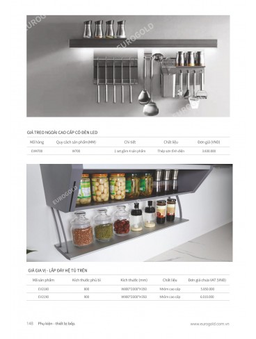 CATALOGUE PHỤ KIỆN BẾP EUROGOLD 2024