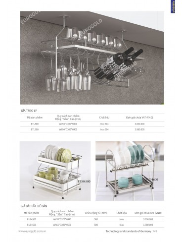 CATALOGUE PHỤ KIỆN BẾP EUROGOLD 2024
