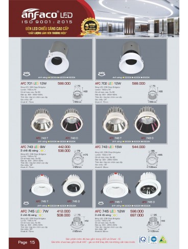 CATALOGUE ĐÈN ANFACO THÁNG 05.2025