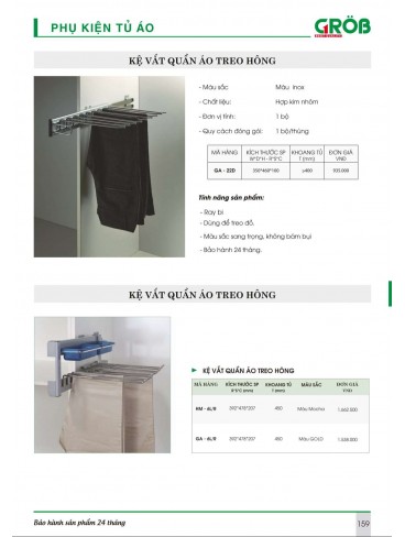 CATALOGUE BẾP & PHỤ KIỆN TỦ BẾP CROB 