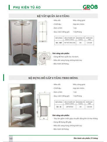 CATALOGUE BẾP & PHỤ KIỆN TỦ BẾP CROB 
