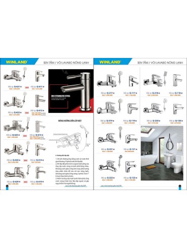 CATALOGUE CHẬU CHÉN - SEN VÒI WINLAND 2023 - 2024