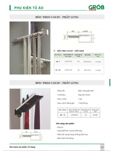CATALOGUE BẾP & PHỤ KIỆN TỦ BẾP CROB 