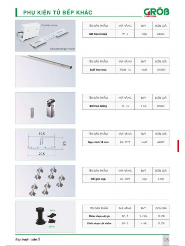 CATALOGUE BẾP & PHỤ KIỆN TỦ BẾP CROB 