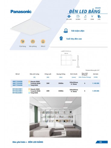 CATALOGUE ĐÈN PANASONIC THÁNG 01 - 2025