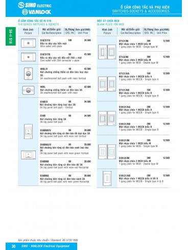 CATALOGUE THIẾT BỊ ĐIỆN SINO