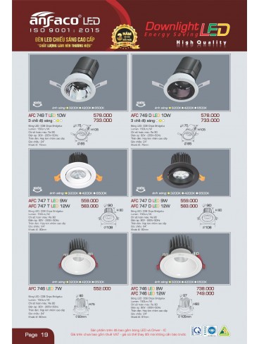 CATALOGUE ĐÈN ANFACO THÁNG 05.2025