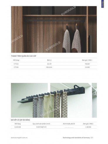 CATALOGUE PHỤ KIỆN BẾP EUROGOLD 2024