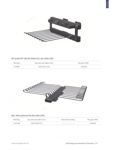 CATALOGUE PHỤ KIỆN BẾP EUROGOLD 2024