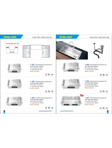 CATALOGUE CHẬU CHÉN - SEN VÒI WINLAND 2023 - 2024