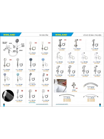 CATALOGUE CHẬU CHÉN - SEN VÒI WINLAND 2023 - 2024