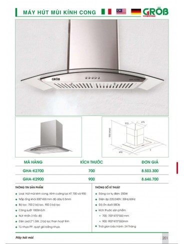 CATALOGUE BẾP & PHỤ KIỆN TỦ BẾP CROB 