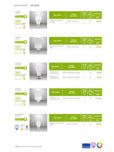 CATALOGUE LED RẠNG ĐÔNG 2023