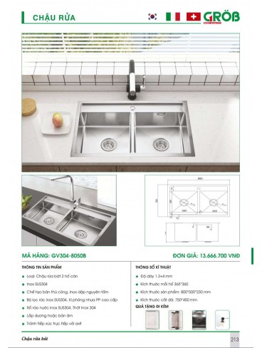 CATALOGUE BẾP & PHỤ KIỆN TỦ BẾP CROB 