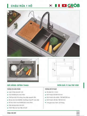 CATALOGUE BẾP & PHỤ KIỆN TỦ BẾP CROB 