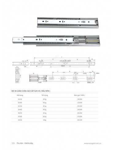 CATALOGUE PHỤ KIỆN BẾP EUROGOLD 2024