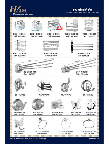 CATALOGUE INOX HÙNG VƯƠNG 2024 - 2024