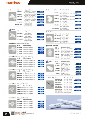 CATALOGUE THIẾT BỊ ĐIỆN PANASONIC VÀ NANOCO THÁNG 04/2024