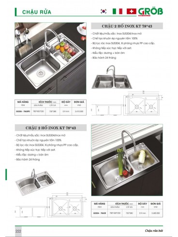 CATALOGUE BẾP & PHỤ KIỆN TỦ BẾP CROB 