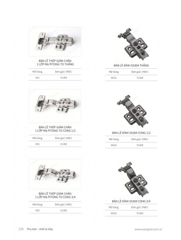 CATALOGUE PHỤ KIỆN BẾP EUROGOLD 2024