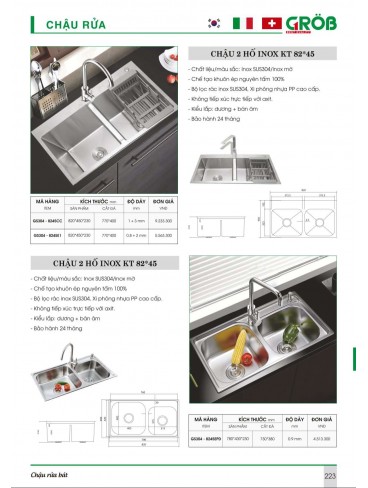 CATALOGUE BẾP & PHỤ KIỆN TỦ BẾP CROB 