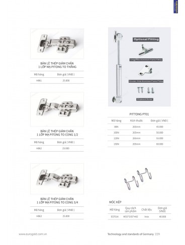 CATALOGUE PHỤ KIỆN BẾP EUROGOLD 2024