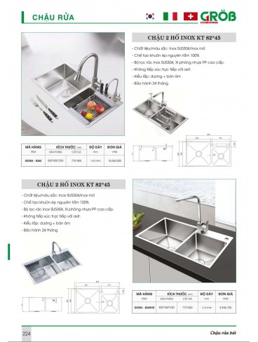 CATALOGUE BẾP & PHỤ KIỆN TỦ BẾP CROB 