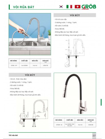 CATALOGUE BẾP & PHỤ KIỆN TỦ BẾP CROB 