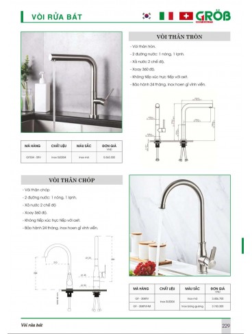 CATALOGUE BẾP & PHỤ KIỆN TỦ BẾP CROB 