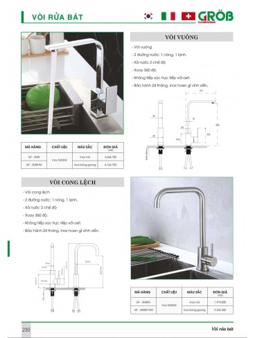 CATALOGUE BẾP & PHỤ KIỆN TỦ BẾP CROB 