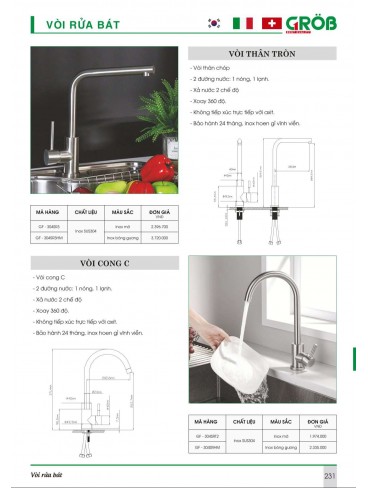 CATALOGUE BẾP & PHỤ KIỆN TỦ BẾP CROB 