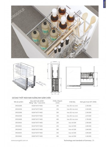 CATALOGUE PHỤ KIỆN BẾP EUROGOLD 2024