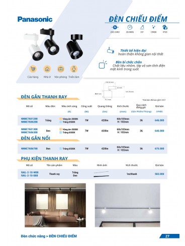CATALOGUE ĐÈN PANASONIC THÁNG 01 - 2025