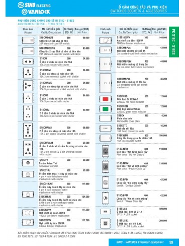 CATALOGUE THIẾT BỊ ĐIỆN SINO