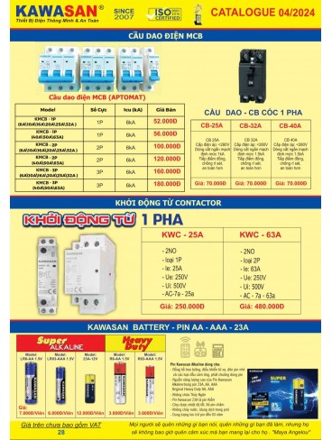 CATALOGUE KAWASAN & KAWALED THÁNG 4 - 2024