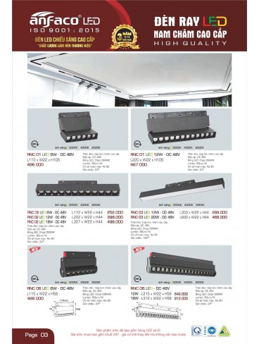 CATALOGUE ĐÈN ANFACO THÁNG 05.2025