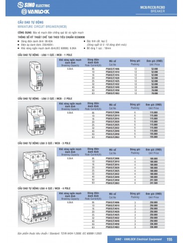 CATALOGUE THIẾT BỊ ĐIỆN SINO