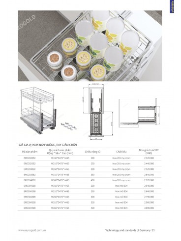 CATALOGUE PHỤ KIỆN BẾP EUROGOLD 2024