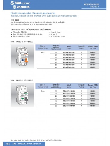 CATALOGUE THIẾT BỊ ĐIỆN SINO