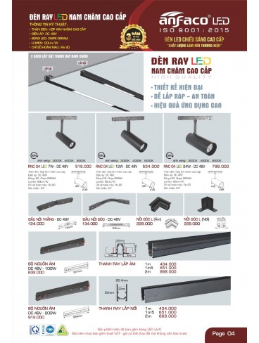 CATALOGUE ĐÈN ANFACO THÁNG 05.2025
