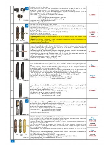 CATALOGUE KHÓA PHGLock 2022