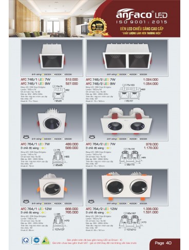 CATALOGUE ĐÈN ANFACO THÁNG 05.2025
