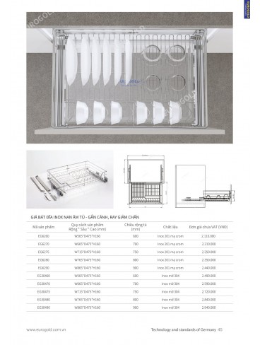 CATALOGUE PHỤ KIỆN BẾP EUROGOLD 2024