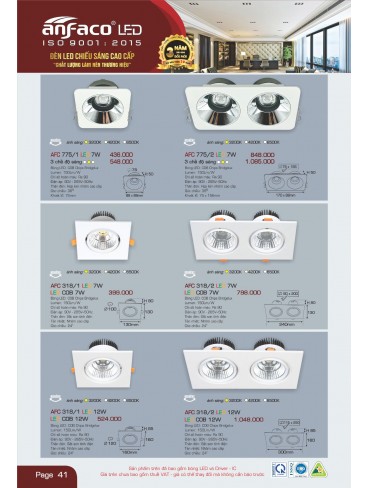CATALOGUE ĐÈN ANFACO THÁNG 05.2025