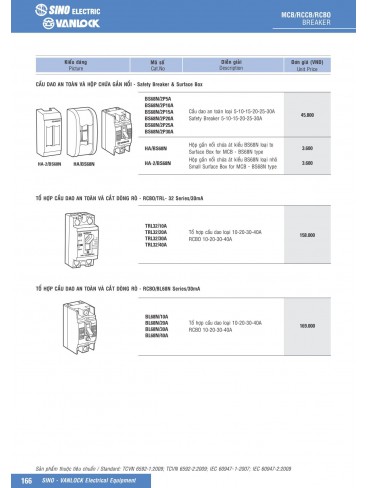 CATALOGUE THIẾT BỊ ĐIỆN SINO