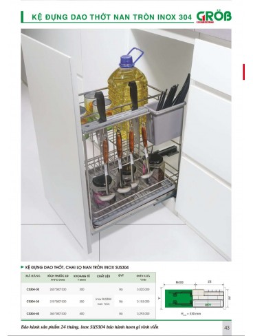 CATALOGUE BẾP & PHỤ KIỆN TỦ BẾP CROB 